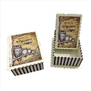 Trinket Keepsake Boxes A Haunted Night Decorative Set of 2 Boxes